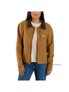Rugged Flex Stretch Twill Detroit Work Jacket Corduroy Collar Snap Cuffs